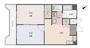 鶴見橋ハイツ【4階】の間取り