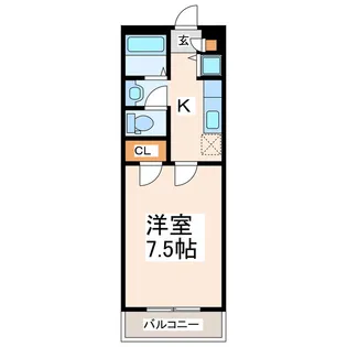 プレステージ上熊本【4階】の間取り
