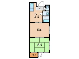 ハイツ西明石【1階】の間取り