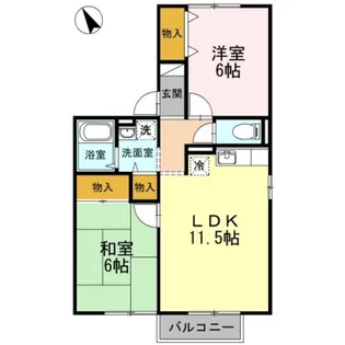 ファミール小野 B【2階】の間取り
