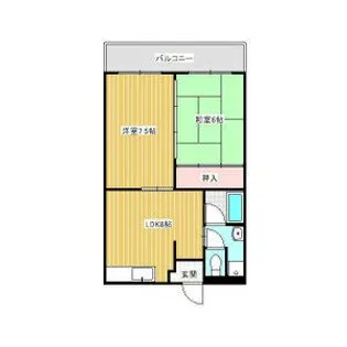 2LDKの間取り画像