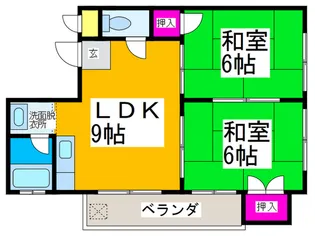 プラザ三国ケ丘【5階】の間取り