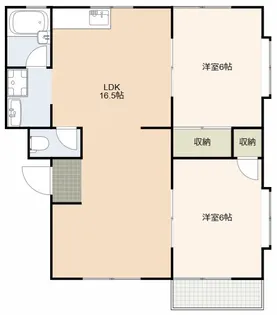 ヴィラルバ・エフA【2階】の間取り