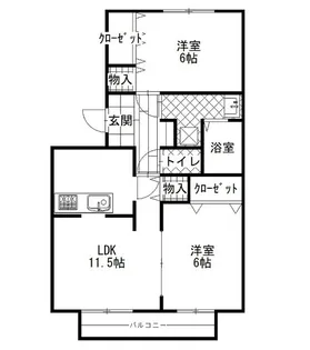 フロリアーデ梅島【2階】の間取り