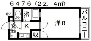 ハートフル野中II【3階】の間取り