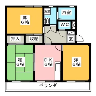 グレイス旭 A棟【1階】の間取り