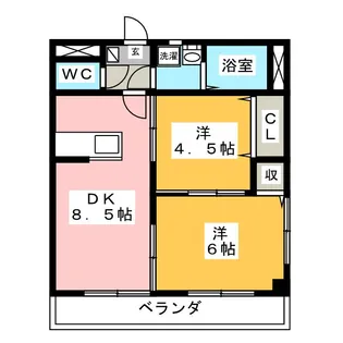 ベルメゾンB【1階】の間取り