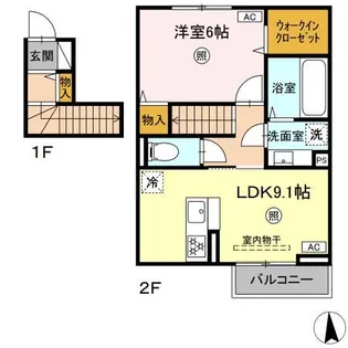 メゾンド麓II【2階】の間取り