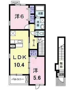 プラシードS【2階】の間取り