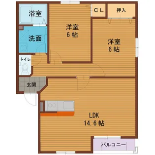 パークメゾン【2階】の間取り
