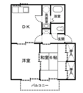 セジュールMIYA B棟【2階】の間取り