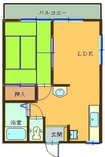 岡田ハイツA【2階】の間取り
