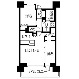 プラウド錦町公園【4階】の間取り