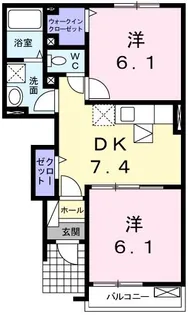 アプローズB【1階】の間取り