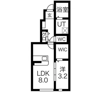 RESI NAGAI(レジながい)I、II【1階】の間取り