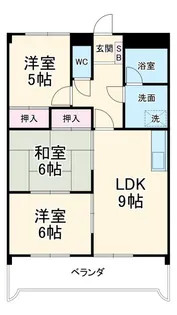 シャトレーミューズ【6階】の間取り