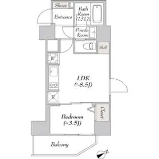 リテラス浅草橋イースト【7階】の間取り