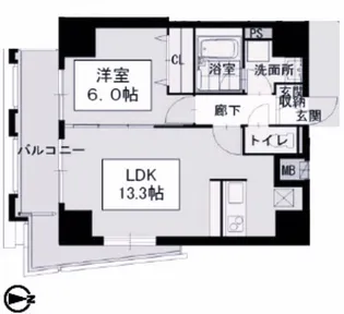ミコノス山王【8階】の間取り
