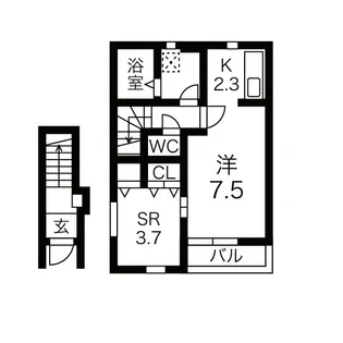 【新築】KINGDOM(キングダム)II【2階】の間取り