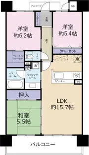 サーパス中昭和町【8階】の間取り