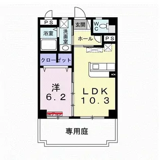 サウス ゼファー【4階】の間取り