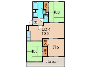 グリーンパレスB棟【3階】の間取り
