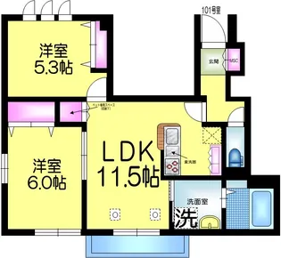 千葉県千葉市中央区宮崎町【マンション】の間取り