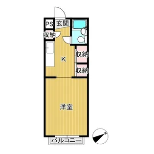 1Kの間取り画像
