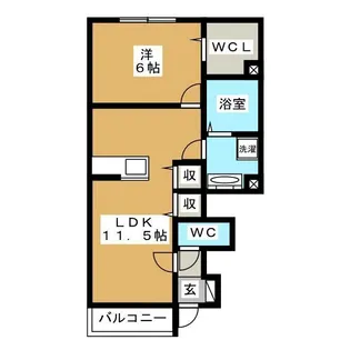 ボンジュール相模大野A【1階】の間取り