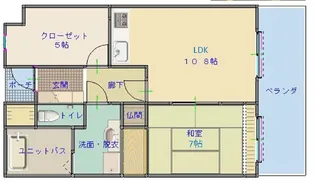 マンション芦紅【6階】の間取り