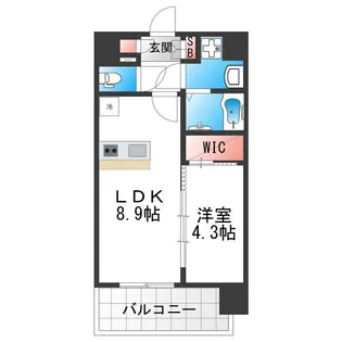 エスリード大阪平野プライム【2階】の間取り