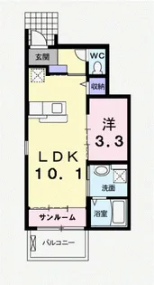 東京都小平市小川町1【アパート】の間取り