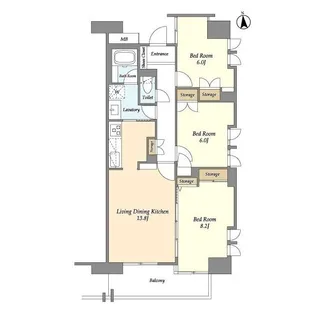 埼玉県志木市幸町1【マンション】の間取り