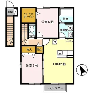 セジュール聖天 A【2階】の間取り