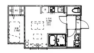 東京都東村山市美住町1【アパート】の間取り