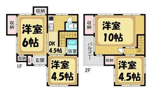 埼玉県越谷市柳町【一戸建】の間取り