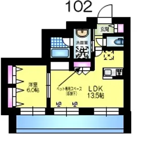 メゾンクレール谷在家【1階】の間取り