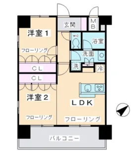 デル・スール テラス【9階】の間取り