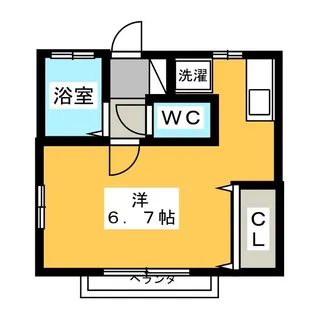 1Rの間取り画像