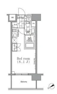 パークハビオ目黒リバーサイド【3階】の間取り