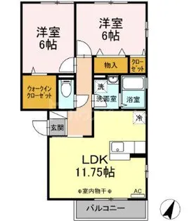 ハーモニアス瑞江II【3階】の間取り