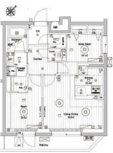 1SLDKの間取り画像