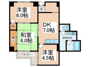 メゾンウエスト【5階】の間取り