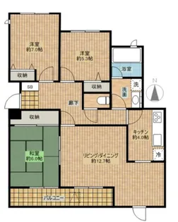 ハウス西八王子【1階】の間取り