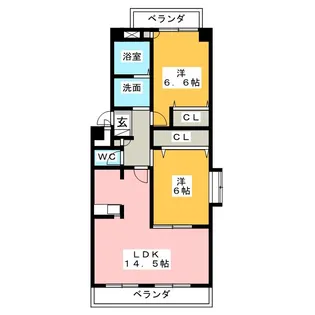 ベルドミール春嶺【2階】の間取り