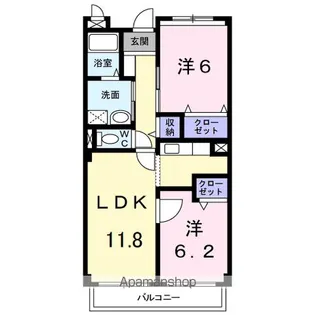 茨城県神栖市平泉【マンション】の間取り