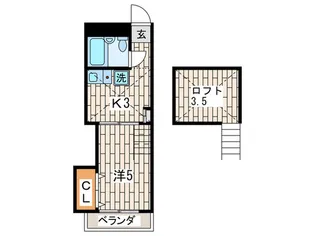 パレス蒔田【2階】の間取り