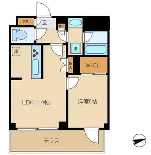 ピアース中野坂上【1階】の間取り