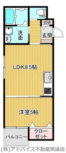 ティーレグノ羽犬塚B【1階】の間取り