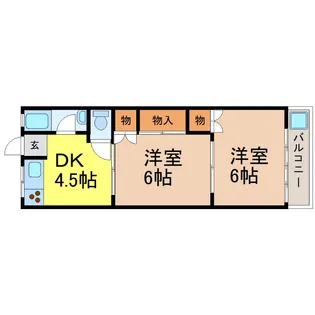 愛知県名古屋市昭和区川名山町1【アパート】の間取り